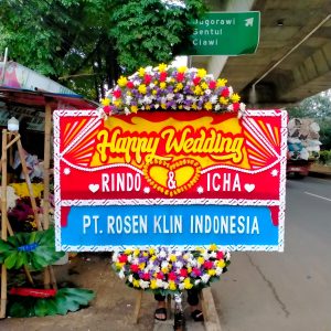 Bunga Papan Happy Wedding 003