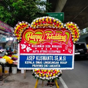 Bunga Papan Happy Wedding 009