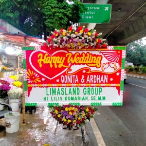 Bunga Papan Happy Wedding 013