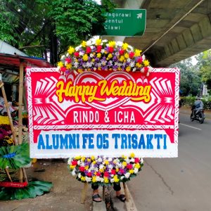 Bunga Papan Happy Wedding 018