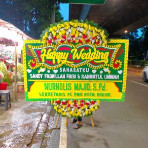 Bunga Papan Happy Wedding 015
